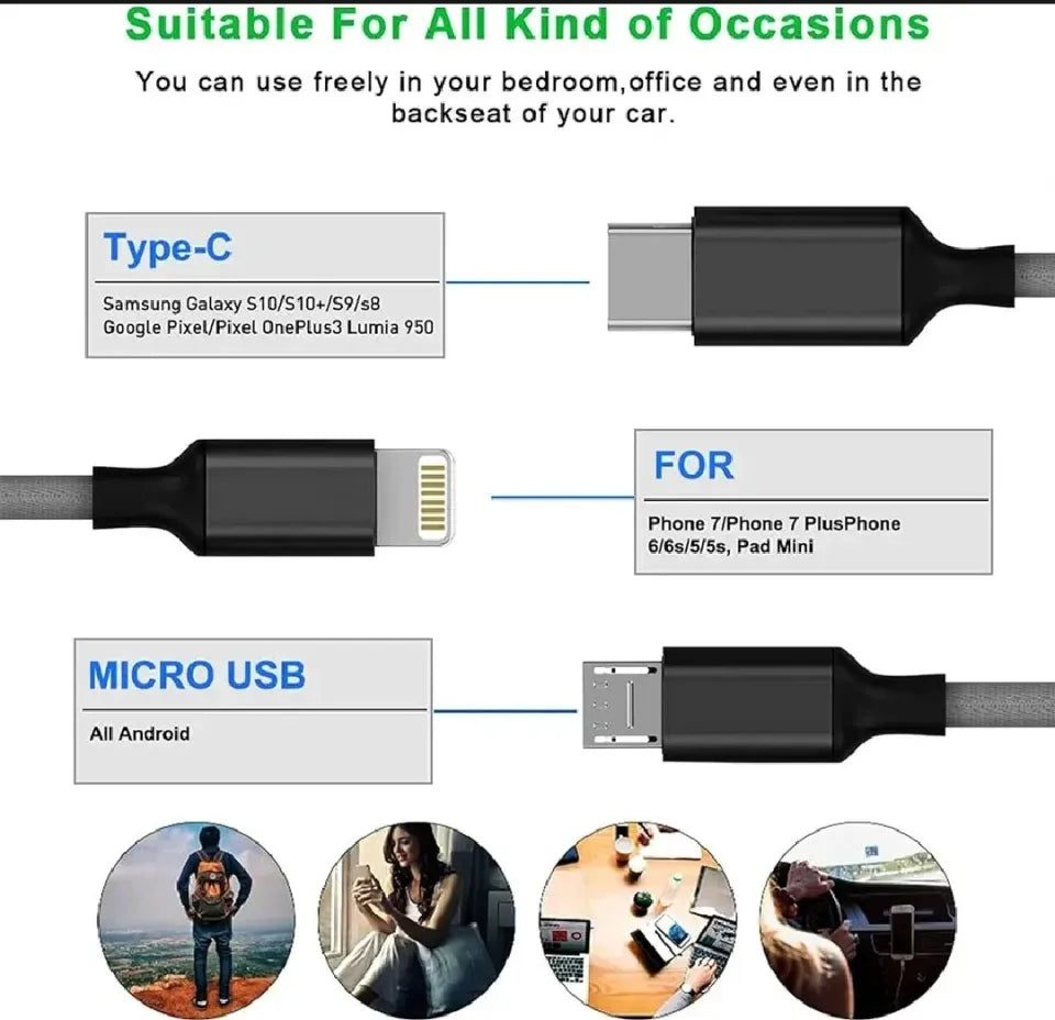 3 In 1 Fast Charging Cable