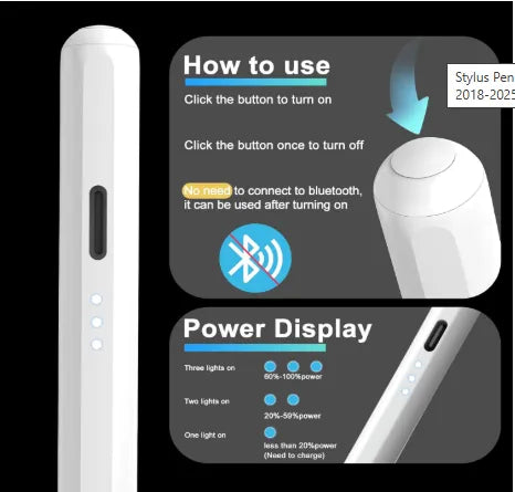 Universal Rechargeable Stylus Touch Pen