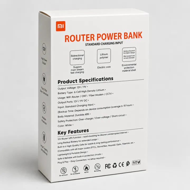 12V WiFi Router UPS Backup