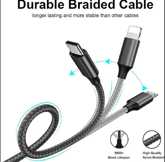 3 In 1 Fast Charging Cable