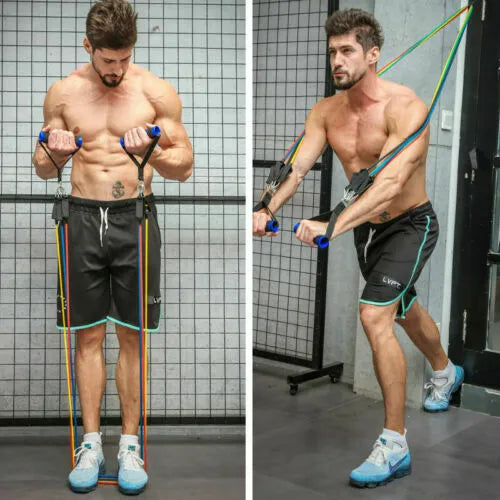 11-Piece Resistance Bands Set – Latex Workout & Home Gym Kit