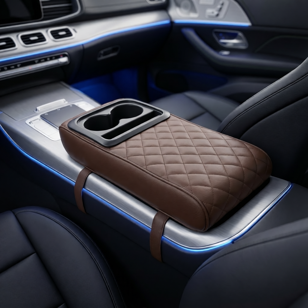 Car Armrest Cushion Organizer Box