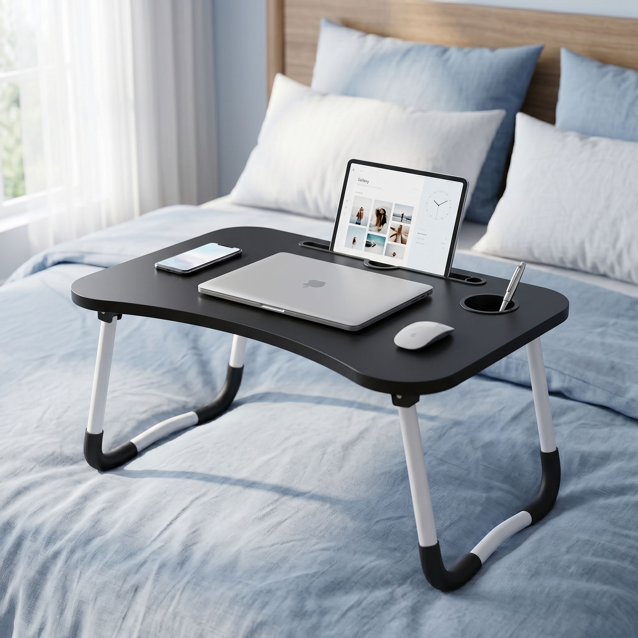 Foldable Wooden Laptop Bed Table