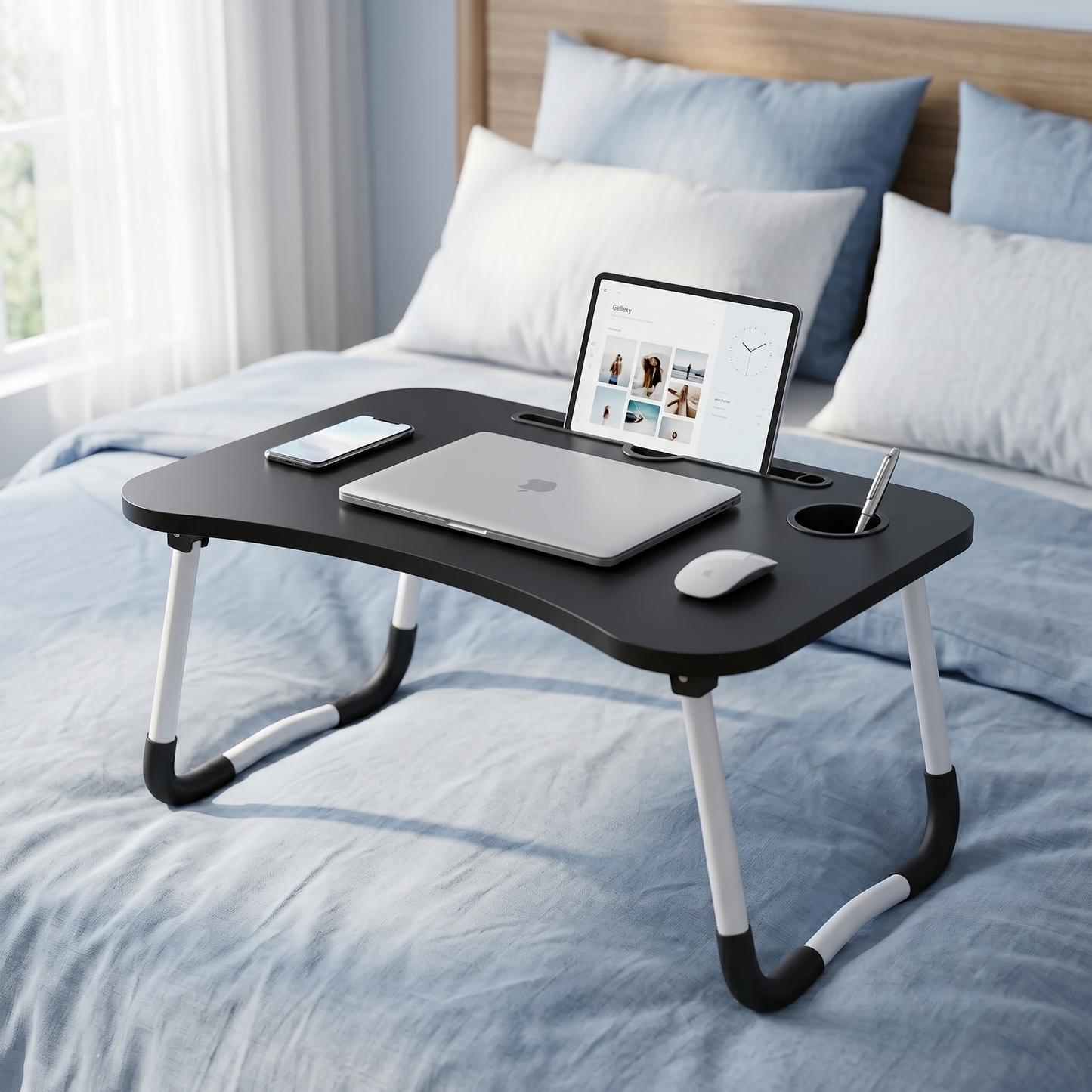 Foldable Wooden Laptop Bed Table