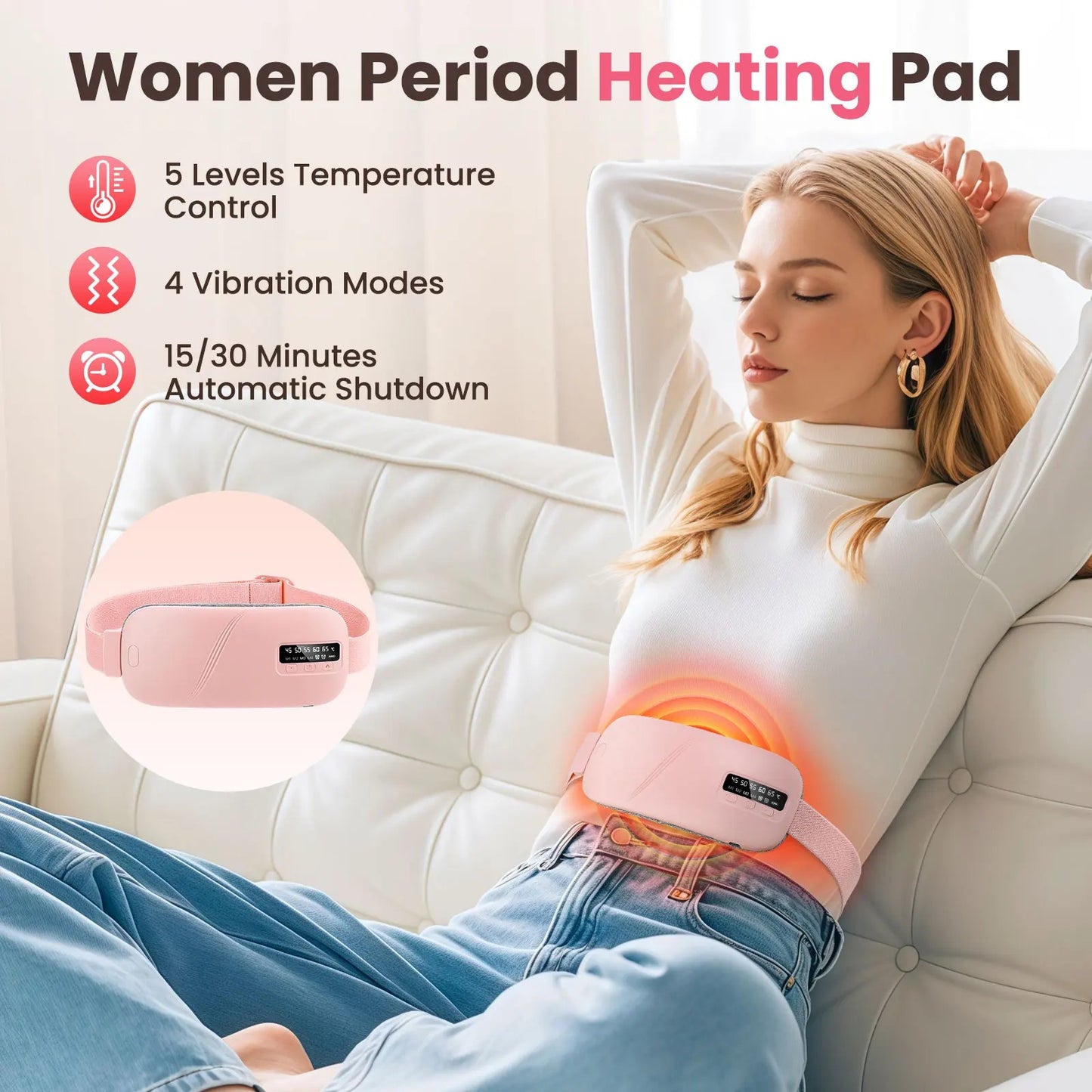 Portable Menstrual Heating Massage Belt