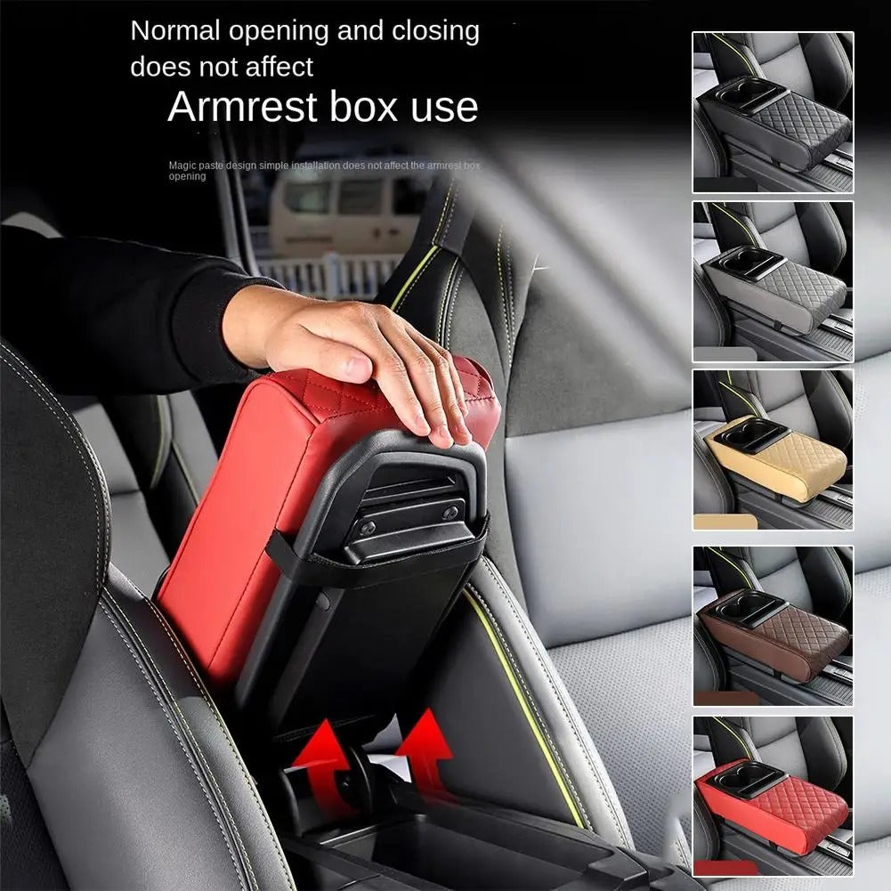 Car Armrest Cushion Organizer Box