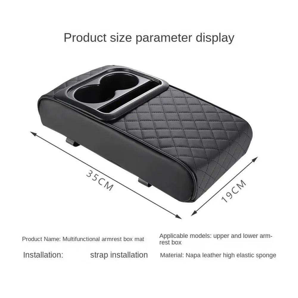 Car Armrest Cushion Organizer Box
